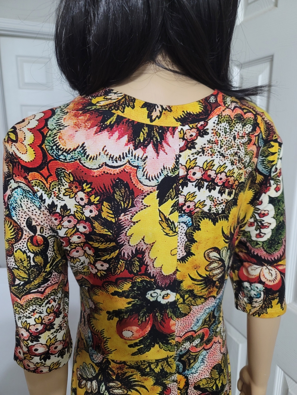 Desigual Yellow and Pink Floral Midi Dress - Picture 10 of 14